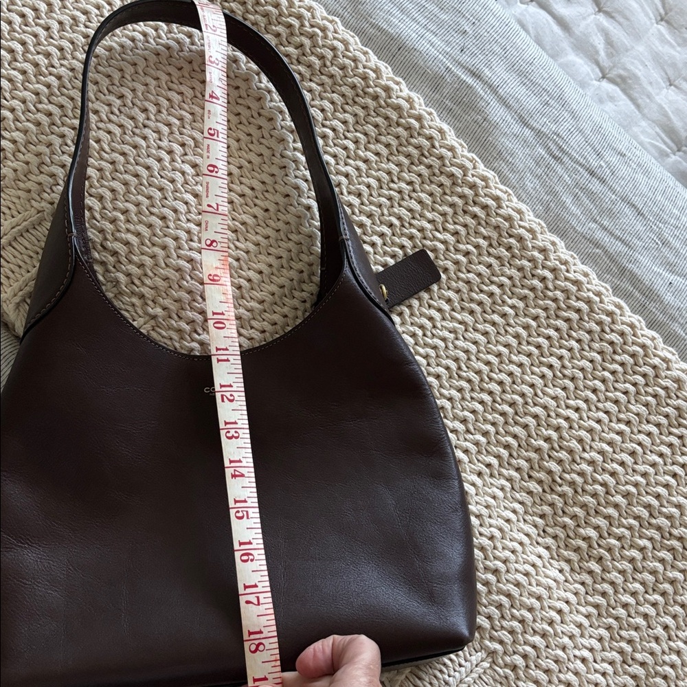 Coach Chocolate Brown Leather Brooklyn Shoulder Bag - Picture 8 of 11